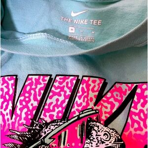 The Nike Tee | Teal w/ Neon font Lizard on water Just Do It Youth T shirt
